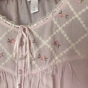 Adonna Pink Nightgown w/Roses